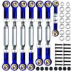 Adjustable Stainless Steel Turnbuckles Set/Camber Links with Rod Ends Set for 1/10 Traxxas Slash 4X4 2WD /Rustler 2WD 4X4/Hoss 2WD 4X4/ Stampede 2WD 4X4/Bandit 2WD 4X4/ Upgrades Parts(Navy Blue) view 1