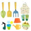 Kids Gardening Set, 11PCS Toddler Gardening Set Including Shovel, Rake, Watering Pot, Gloves, Apron, Hat, Flowerpot  Tote Bag, Kids Tools for Boys Girls view 1