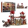 Miabrixbrix Medieval Bonfire Gate Castle Building Sets for Adults, Orc Fortress Watchtower & Catapult Architecture Modular, Knights Viking Village Home Decor 1279 PCS view 1