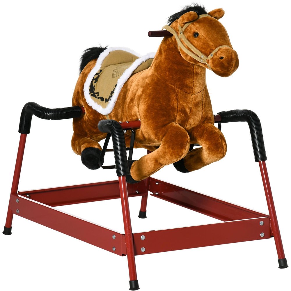 Educational Rocking Horse Improving Balance and Muscular Development, Age 5-12 Years, 132lb Load Capacity with Engaging Movement