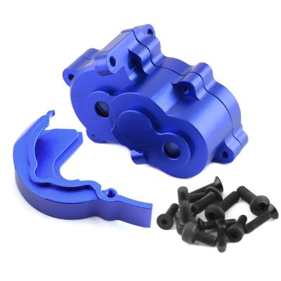 RC Spare Part Compatible with Traxxas for Slash for E-Revo for Summit 1/16 RC Car Parts Accessories Metal Gearbox Housing Case 7091 Gear Cover 7379R(Blue)