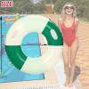 2PCS Inflatable Pool Floats for Adult-32.5 inch Large Pool Tubes with Handles Swim Ring Pool Floaties Inflatable Swimming Pool Raft Party Water Summer Beach Float Supplies (Gradient Green) view 2