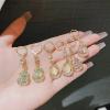 Cat's Eye Water Drop Earrings and Earrings view 2