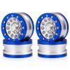 RC car Components Compatible with Axial for SCX10 for Tamiya CC01 AX-10 D90 D110 1/10 RC Car Upgrade Parts 4PCS 1.9'' Beadlock Wheels Rims Hubs(Blue) view 1