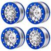 RC car Components Compatible with Axial for SCX10 for Tamiya CC01 AX-10 D90 D110 1/10 RC Car Upgrade Parts 4PCS 1.9'' Beadlock Wheels Rims Hubs(Blue) view 2