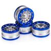 RC car Components Compatible with Axial for SCX10 for Tamiya CC01 AX-10 D90 D110 1/10 RC Car Upgrade Parts 4PCS 1.9'' Beadlock Wheels Rims Hubs(Blue) view 3