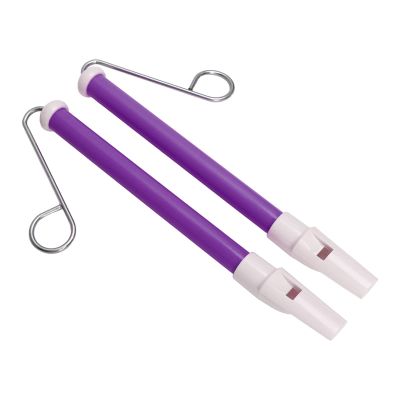 2Pcs Slide Whistle ABS Metal Safe and Simple to Play Lovely Color Children Musical Instrument for Early Enlightment and Fun Gifts Kids Family Friends (Purple)