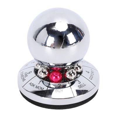 Decision Maker Ball Fortune Telling Toy Rotating Metal Stress Relief Decompression Ball for Office Home Decor Zinc Alloy Novelty Gift