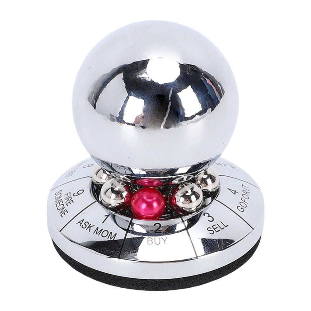 Decision Maker Ball Fortune Telling Toy Rotating Metal Stress Relief Decompression Ball for Office Home Decor Zinc Alloy Novelty Gift
