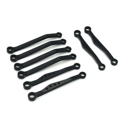 RC Car Models Parts For WPL C64 C64-1 1/16 Metal For Chassis Link Rod Pull Rod Set RC Car Upgrade Parts Modified Accessories Replacement DIY Parts(Black)