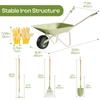 ROBUD Kids Wheelbarrow Set & Green Kid Gardening Set view 2