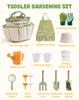 ROBUD Kids Wheelbarrow Set & Green Kid Gardening Set view 3