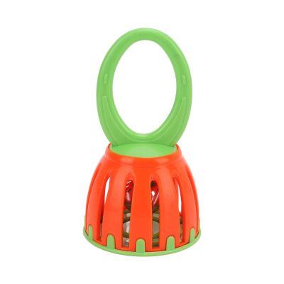 Baby Cage Bell Rattle Handbell Orff Percussion Instrument Kid Early Education Music Toys SY99 Safe Fun Musical Shaker Toy for Toddlers Infants Multicolor Plastic Metal