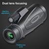 18x62 Telescopes for Adults Kids Beginners Telescopes for Astronomy Portable Optical HD Lens Monocular Telescope with Tripod Mobile Phone Clip Black One Size view 2