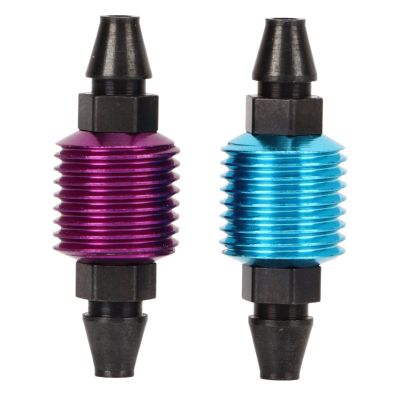 2Pcs RC Aluminum Fuel Tank Air Cooler, Universal RC Car Fuel Tank Air Cooling Parts, High Heat Dissipation Aluminum Alloy Engine Accessories with Blue Purple Finish for HSP 1/8 1/1