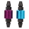 2Pcs RC Aluminum Fuel Tank Air Cooler, Universal RC Car Fuel Tank Air Cooling Parts, High Heat Dissipation Aluminum Alloy Engine Accessories with Blue Purple Finish for HSP 1/8 1/1 view 1