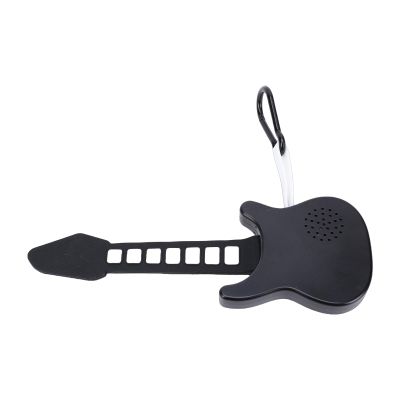 CIOURSTO Mini Guitar Finger Piano Keychain Portable Foldable Silicone Guitar Model with Sound Chips Playable for Kids Adults Musical Instrument Color Version (Black and White Version)