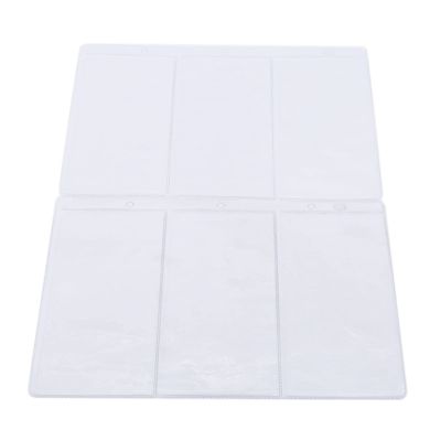 10/100Pcs Money Banknote Paper Album Page Collecting Holder Sleeves 3-slot Loose Leaf Sheet Protection(10pcs)