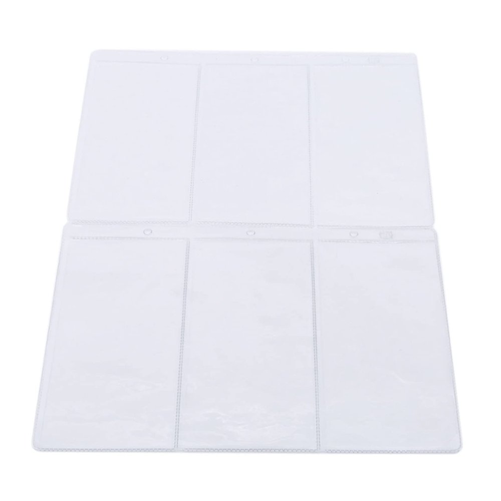 10/100Pcs Money Banknote Paper Album Page Collecting Holder Sleeves 3-slot Loose Leaf Sheet Protection(10pcs)