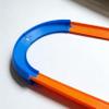 90 Degree Banked Turn Combo Pack of 4 for Hot Wheels Compatible Track Set,Combined into 180 Degrees (Blue) view 2
