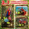 APENGBAOL 3-in-1 Parrot Building Sets 538 PCS Chameleon & Crab Animal Model with Flowers Creative Bird Construction Kit for Adults Nature Display Gift 14+ (Compatible with Major Brands) view 2