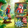 APENGBAOL 3-in-1 Parrot Building Sets 538 PCS Chameleon & Crab Animal Model with Flowers Creative Bird Construction Kit for Adults Nature Display Gift 14+ (Compatible with Major Brands) view 3