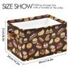 CWUPZAY Bakery Patisserie Storage Basket Canvas Fabric Collapsible Storage Bins Box Organizer Waterproof for Home Bedrooms 1 Pack view 4