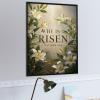 Green Lily Easter He is Risen Matthew 28:6 500 Piece Jigsaw Puzzle for Adults, Faith-Based Spring Puzzle for Easter Celebration and Home Relaxation view 2