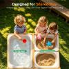 4in1 Water Table for Toddlers 1-3,Wooden Sensory Table & Sand Table for Kids,Indoor Outdoor Toddler Water Table with Slide Track Toys,3 Basins,Acrylic Drawing Board,Montessori Activity Table Ages 1-8 view 3