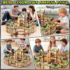 Complete 248PCS Animal Playground Set with 14 Realistic Wild Animals Build Your Own Animal Park, Interactive Playset with Openable Fences & Battle Station, for Boys Girls Kids Toddlers 3-8 (Brown) view 2