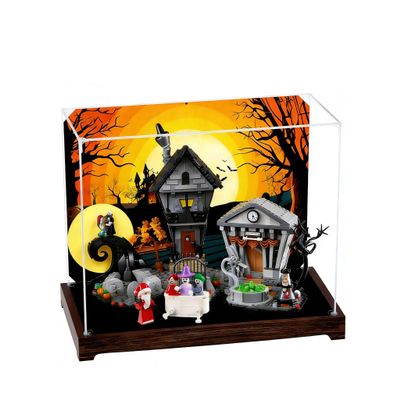 3mm Thick Acrylic Display Case for Building Blocks Model - Dustproof Storage Box Compatible with 11370 Creel Homet Building Set (Case Only, No Model Included) (Style 2)