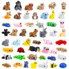 Zaviroxel 48 PCS Mini 3D Printed Animals Small Pack, Articulated 3D Animal Fidget Toys Also Known as Wigglitz, Small 3D Printed Animal Figures for Party Favors, Goodie Bags and Classroom Activities view 1