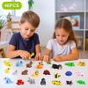 Zaviroxel 48 PCS Mini 3D Printed Animals Small Pack, Articulated 3D Animal Fidget Toys Also Known as Wigglitz, Small 3D Printed Animal Figures for Party Favors, Goodie Bags and Classroom Activities view 3