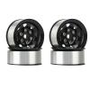 RC Repairs Models For Axial For Yeti Jr 90069 D90 TF2 For Tamiya CC01 LC70 For MST 1/10 4PCS 1.55 Metal Beadlock Wheel Rim Hub RC Crawler Car(Black) view 1