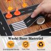 3 Rolls Road Tape, Car Tape Road Tape for Toy Cars DIY Traffic Roads Railway Adhesive Removable Washi Tape Car Tracks Roads Track Tapes for Birthday Party Decorations, Easy to Stick and Tear view 3
