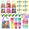 Saintrygo 6 Set End of Year Gift Beach and Pool Party Favor Set for Kids with Summer Mesh Bags Beach Shovels Inflatable Balls Bulk for Pool Birthday Party Decor Summer Graduation Student Gift view 1