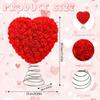 11.8 Inch Mini Valentine Day Tree Topper Glitter Hearts Tree Topper, Artificial Rose Flower Valentines Mini Heart Trees Ornaments with Bow for Valentine's Day Holiday Decoration (Pink 22.5cm 1pcs) view 2