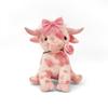 13 Inch Pink Cow Stuffed Animal, Adorable Plush Cow Doll, Floppy Dairy Cattle Soft with Rose, Soft Valentine Decorations, Gifts for Her & Boyfriend Kids Boys Girls Lover (Rose B) view 1