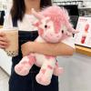 13 Inch Pink Cow Stuffed Animal, Adorable Plush Cow Doll, Floppy Dairy Cattle Soft with Rose, Soft Valentine Decorations, Gifts for Her & Boyfriend Kids Boys Girls Lover (Rose B) view 3