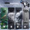 150x Telescope, 70mm Aperture Telescope, High Magnification, Portable Astronomical Telescope (Black) view 4