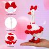 Sinbana Desk Goose Outfit Set, Cute Mini Heart Dress with Hat for 7in/17.78cm Magnetic Desk Goose Statue Porch Geese Accessories Decor view 4