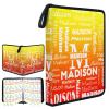 Ioracida Custom 9-Pocket Card Binder Personalized Trading Card Holder Album with 50 Removable Sleeves Holds 900 Cards PU Leather Card Binders, Orange Yellow Gradient view 1