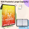 Ioracida Custom 9-Pocket Card Binder Personalized Trading Card Holder Album with 50 Removable Sleeves Holds 900 Cards PU Leather Card Binders, Orange Yellow Gradient view 2