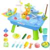 MQJJSM 4-in-1 Electric Water Table for Toddlers 1-5, Kids Play Sink with Running Water & Cloud Faucet, Sensory Toddler Water Activity Table with Fishing Game, Outdoor/Indoor Toy Gift for Boys & Girls view 1