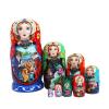 HZXCERO Russian Nesting Dolls,Wood Matryoshka Stacking,Matryoshka Doll,Russian Dolls,Dolls Kit Set of 10 Handmade Toys for Children Kids Adults Easter Mother's Day Birthday Gift view 3