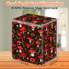 JANENFNA Card Deck Box for MTG, Card Storage Box Fits 100+ Single Sleeved Cards, Large Capacity PU Leather Card Storage Box with Strong Magnet for Magic Commander TCG/CCG,Red Mushroom Flower Print view 2