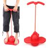 ChiweiJ Children Jumping Ball Hopping Ball, Fitness Exercise Bounce Space Toy, Non - Slip Foot Pedal with Pull Rope Handle, ABS PVC Material for Kids Age 4+, Includes Inflator and Inflatio (Red) view 2