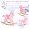 Classic Rocking Horse Toy with Realistic Design, Soft Plush Body, Sturdy Wooden Base and Gentle Rocking Motion for Home Play view 4