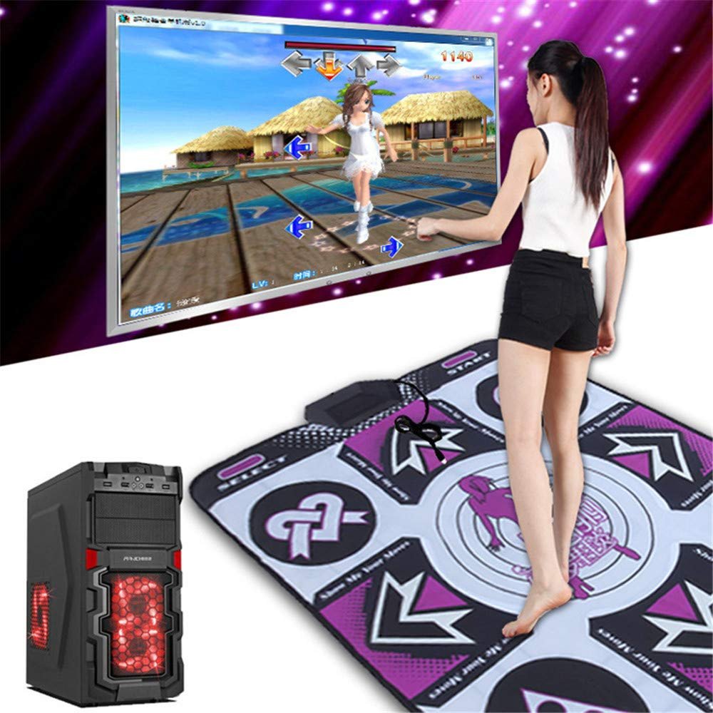 Tanz Mat Dance Pad Rutschfeste Tanzdecke Tanz-Step-Pads Zum PC mit USB,Einzelne Tanzmatten,Schaum-Spielmatte Verdickung