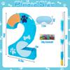 PCFING 20 Inch Dog Paw Number 2 Piata with 30 Inch Piata Stick Blindfold Confetti for Boy Girl Adults Birthday Party Decorations, Anniversary Celebration, Fiesta view 2